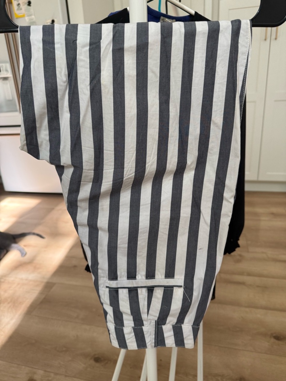 Women’s Dark Gray & White Vertical Stripe Pants